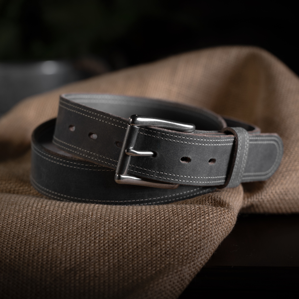 Wyoming Bison Belt - Grey