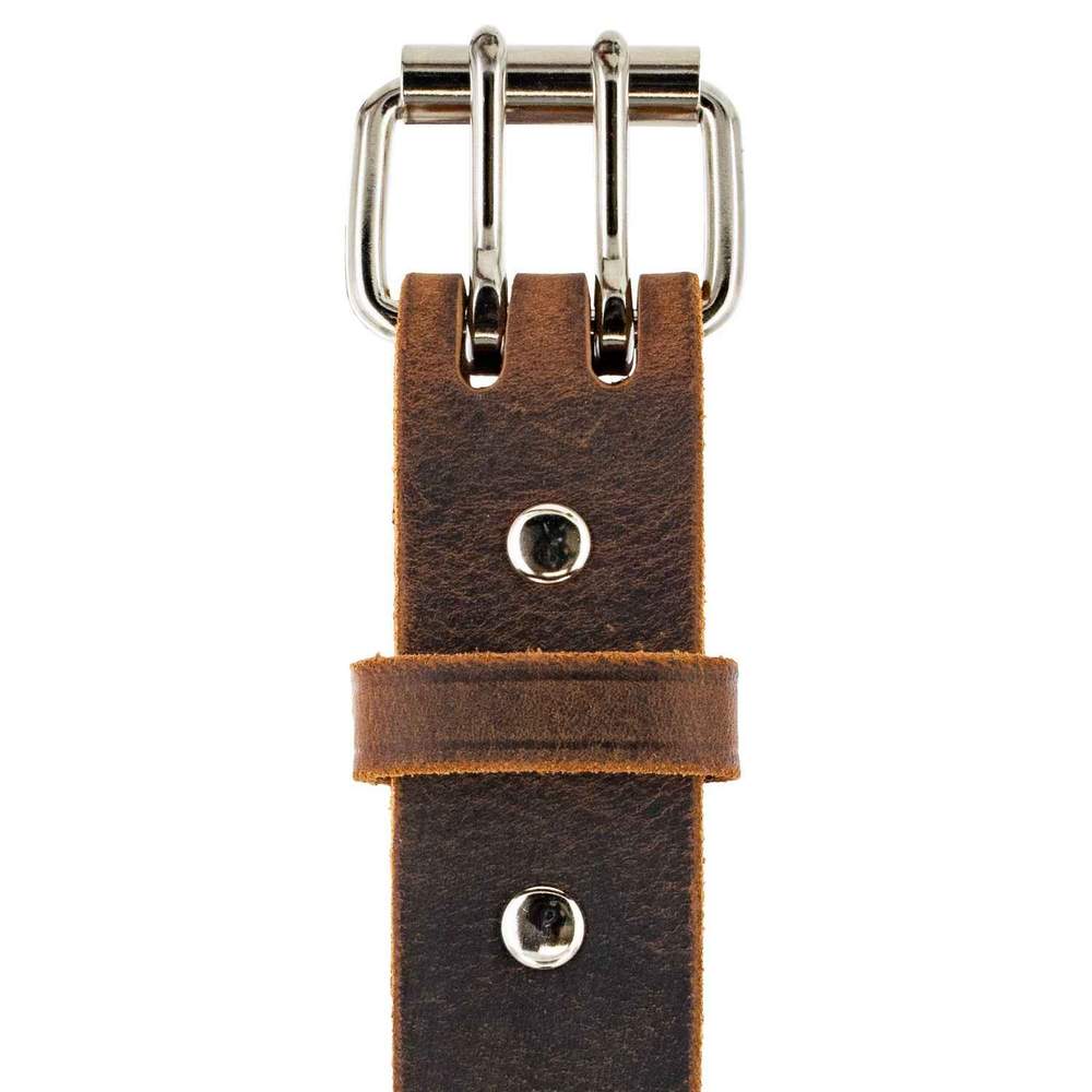 The Woodstock Double Prong Retro Style Jean Belt Holes Entire Length - 1.5"